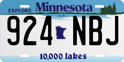 MN license plate 924NBJ