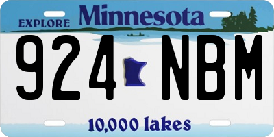 MN license plate 924NBM