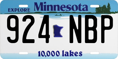 MN license plate 924NBP