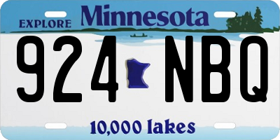 MN license plate 924NBQ