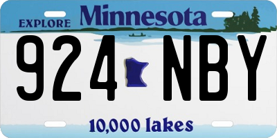 MN license plate 924NBY