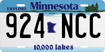 MN license plate 924NCC