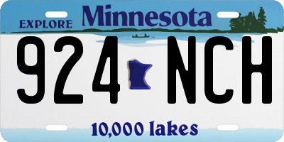 MN license plate 924NCH