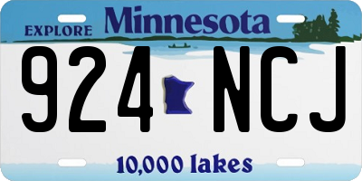 MN license plate 924NCJ