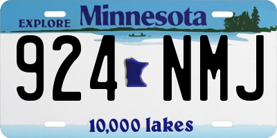 MN license plate 924NMJ
