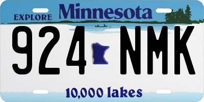 MN license plate 924NMK
