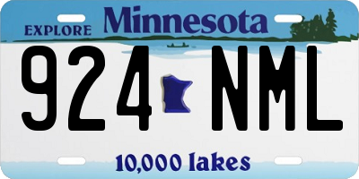 MN license plate 924NML