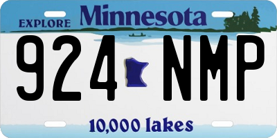 MN license plate 924NMP