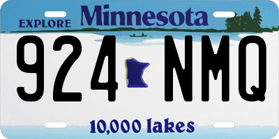 MN license plate 924NMQ
