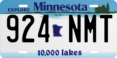 MN license plate 924NMT