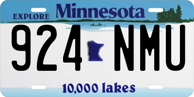 MN license plate 924NMU
