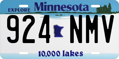 MN license plate 924NMV
