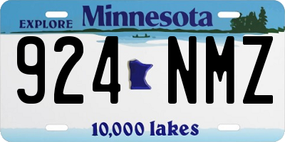 MN license plate 924NMZ