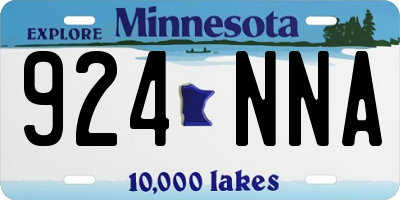MN license plate 924NNA