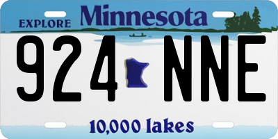 MN license plate 924NNE