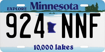 MN license plate 924NNF