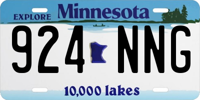 MN license plate 924NNG
