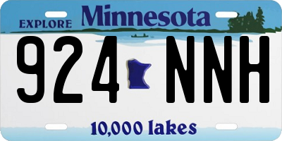 MN license plate 924NNH