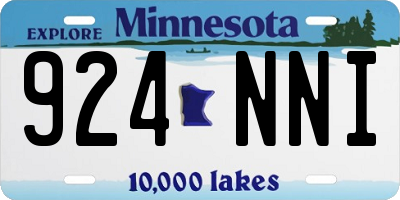 MN license plate 924NNI