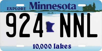 MN license plate 924NNL