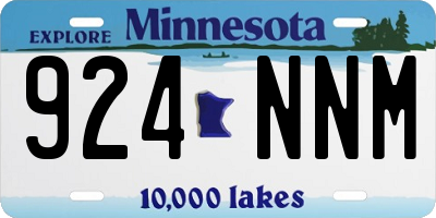 MN license plate 924NNM
