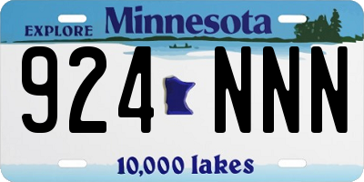 MN license plate 924NNN
