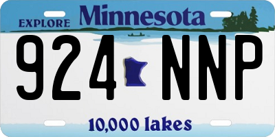MN license plate 924NNP