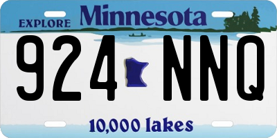 MN license plate 924NNQ