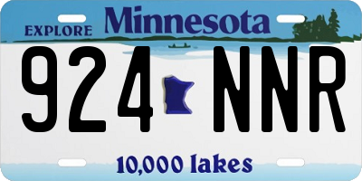 MN license plate 924NNR
