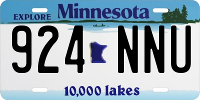 MN license plate 924NNU