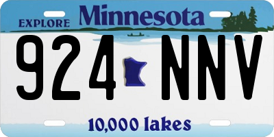 MN license plate 924NNV