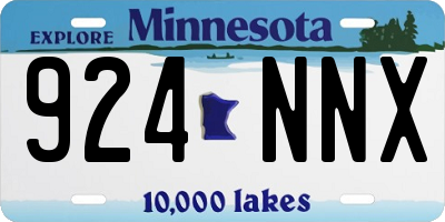 MN license plate 924NNX