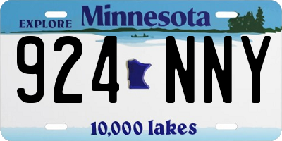 MN license plate 924NNY