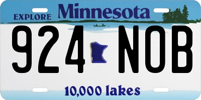 MN license plate 924NOB