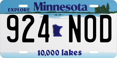 MN license plate 924NOD