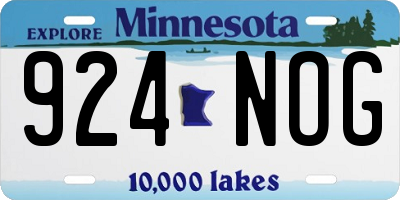 MN license plate 924NOG