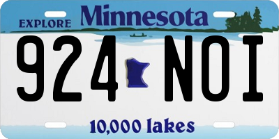 MN license plate 924NOI