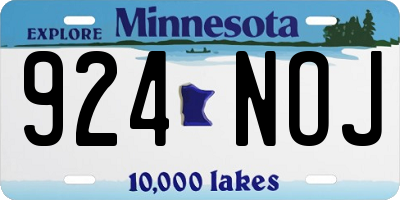 MN license plate 924NOJ