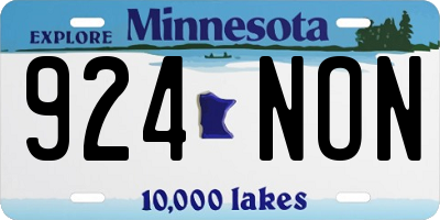 MN license plate 924NON