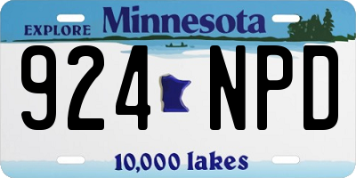 MN license plate 924NPD