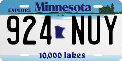 MN license plate 924NUY