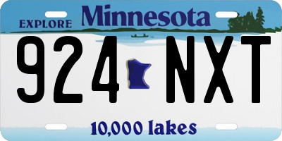 MN license plate 924NXT