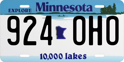 MN license plate 924OHO