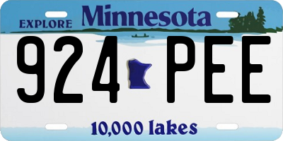 MN license plate 924PEE
