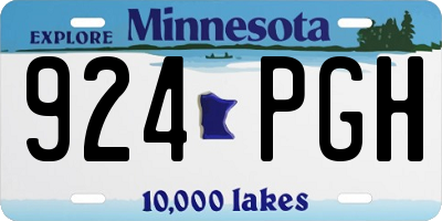 MN license plate 924PGH