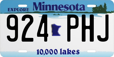 MN license plate 924PHJ