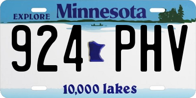 MN license plate 924PHV