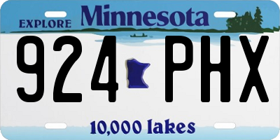 MN license plate 924PHX