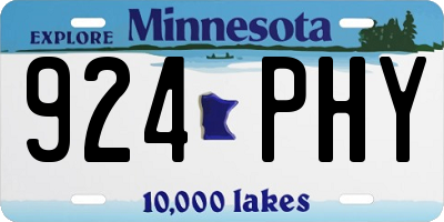 MN license plate 924PHY