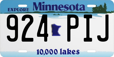 MN license plate 924PIJ